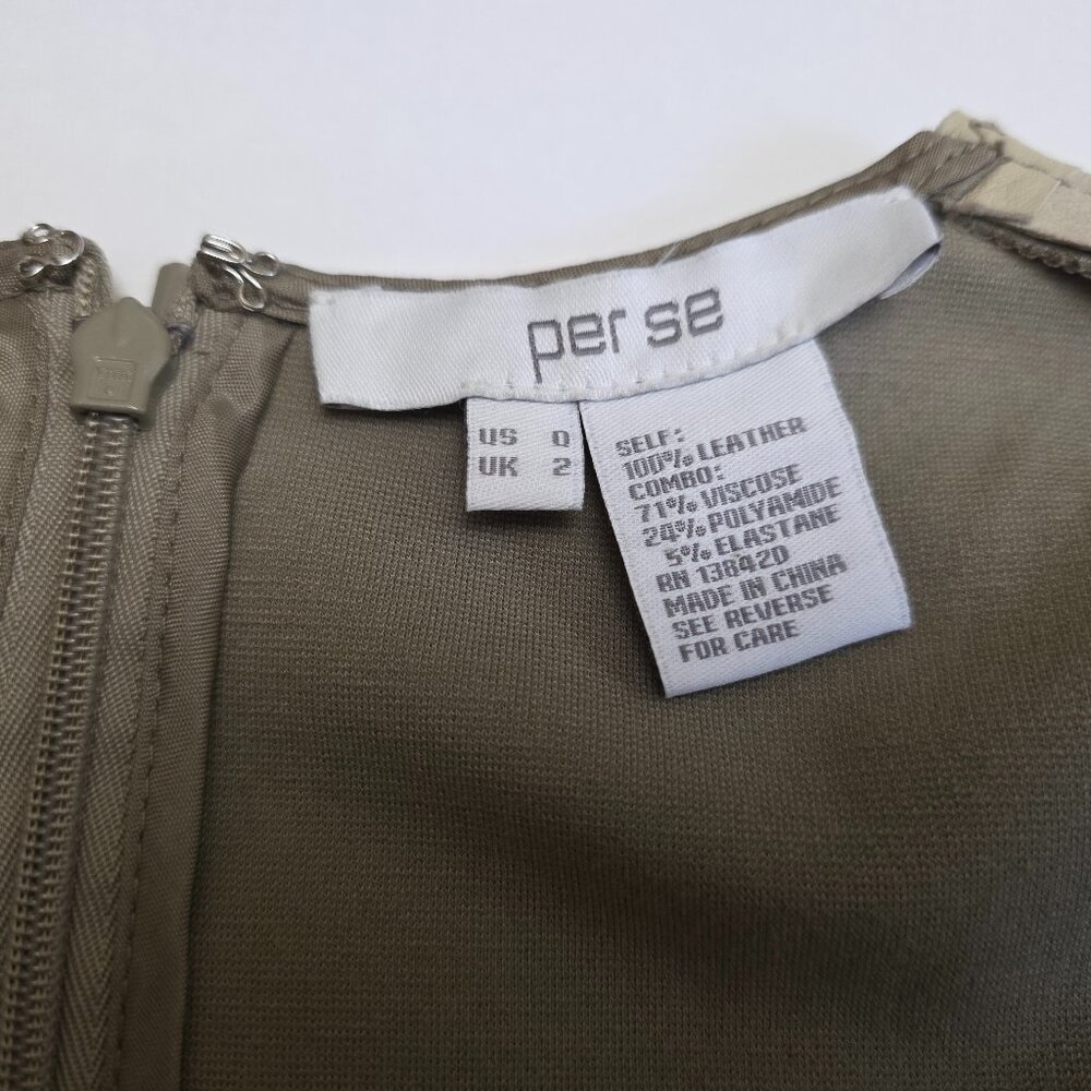 Per Se by Carlisle Suede Leather Patchwork Sleeveless Top - Picture 9 of 14